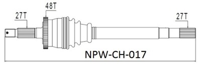 SEMI-EJE IZQUIERDA JEEP GRAND CHEROKEE 99-04 SIN VARI-LOCK  