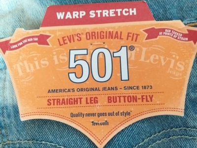 LEVI'S 501 SPODNIE JEANS MĘSKIE W 38 NIEBIESKIE