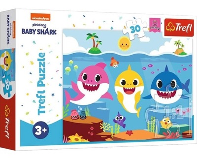 PUZZLE 30 EL. BABY SHARK PODWODNY ŚWIAT REKINÓW