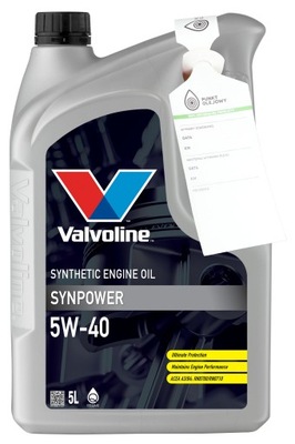 VALVOLINE SYNPOWER 5W40 - 5L