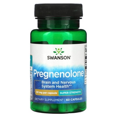 Swanson, Pregnenolon, Super Moc, 50 mg, 60 Kapsułek