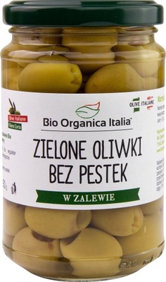 OLIWKI ZIELONE BEZ PESTEK W ZALEWIE BIO 280 g (160 g) (SŁOIK) - BIO ORGANI