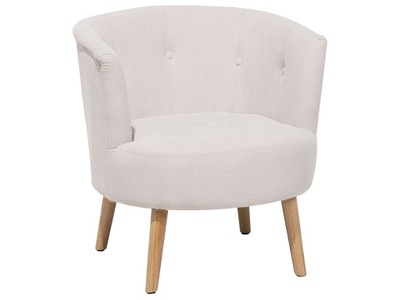 Fotel krzesło pikowany retro biały