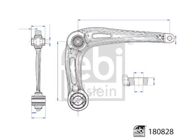 FEBI BILSTEIN FEBI BILSTEIN 180828 ВАЖІЛЬ, ПІДВІСКА КОЛЕСА