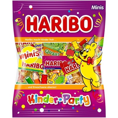 Żelki Owocowe Pianki Haribo Kinder Party Mix 15szt z Niemiec