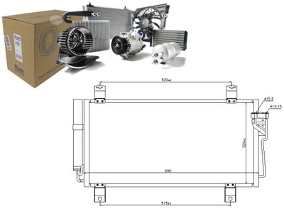 NISSENS CONDENSER RADIATOR AIR CONDITIONER NIS, 9400 - milautoparts-fr.ukrlive.com