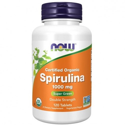 NOW Foods Organiczna Spirulina - 1000mg - 120 tabletek