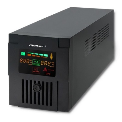 Qoltec Zasilacz awaryjny UPS 1000VA 600W LCD USB