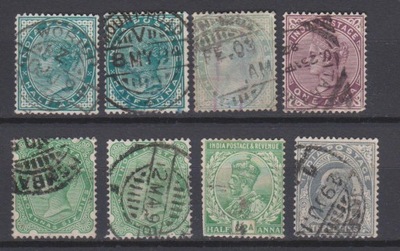 Kolonie Angielskie India Post zestaw (half anna)