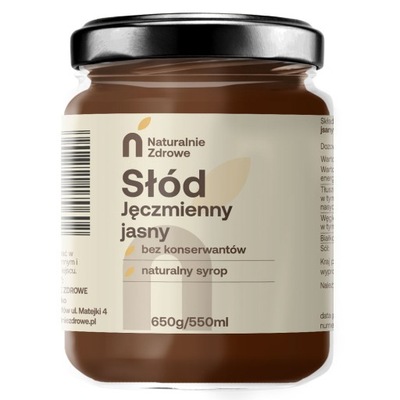 Syrop ze słodu jęczmiennego jasnego 650g/550ml