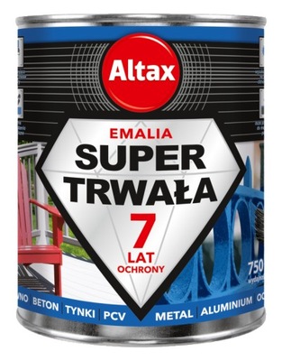 ALTAX EMALIA SUPER TRWAŁA 0,75L - CZARNY POŁYSK