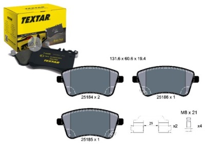 Тормозные колодки тормозные kia перед venga 10- textar фото №1