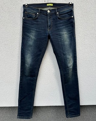 VERSACE JEANS W34 L32 granatowe spodnie jeansowe