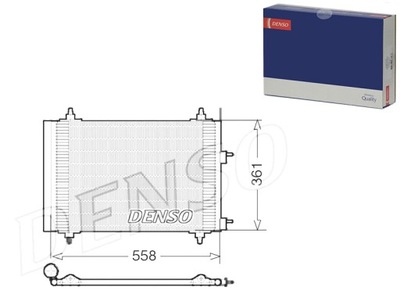 КОНДЕНСАТОР КОНДИЦИОНЕРА PEUGEOT 307 1.4-2.0D 08.00-12.09 DENSO