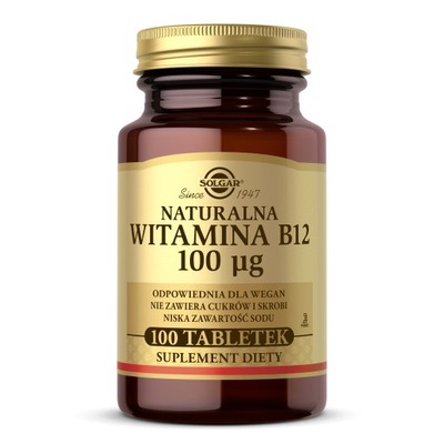 Solgar Witamina B12 100 mcg tabletki 100 szt.supl.diety.