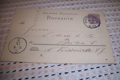 Barwice Baerwalde 1889 karta pocztowa