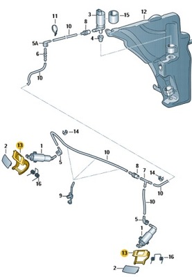 AUDI A5 8T SOPORTE DE LAVAPARABRISAS DERECHA OE 8T0955636A  