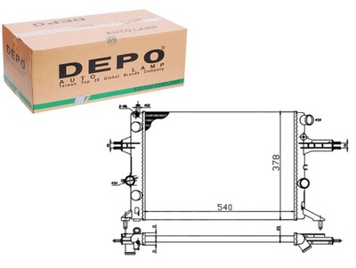 РАДІАТОР ДВИГУНА DEPO 1300187 90770725 1300213 92