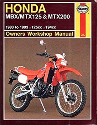 HAYNES OWNERS+WORKSHOP MOTORCYCLE MECÁNICA HONDA MBX, MTX125/200 (83 - 93) 11  