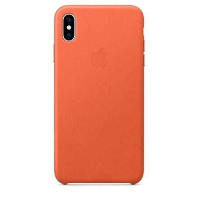 Plecki Apple do iPhone XS Max Leather Pomarańcz