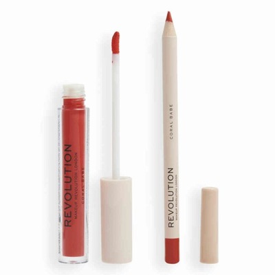 Makeup Revolution Zestaw do Ust Sassy Red