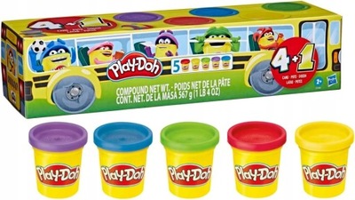 PLAY DOH HASBRO CIASTOLINA 5 TUB KOLORÓW ZESTAW