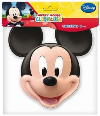 Maska Mickey Mouse - zestaw 6 sztuk
