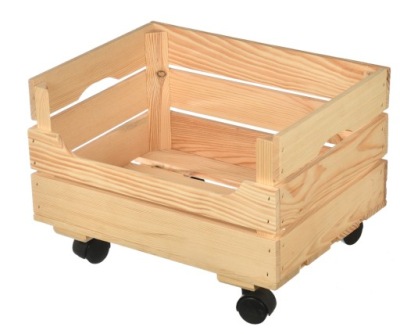 DREWNIANA SKRZYNKA NA KÓŁKACH WARZYWA OWOCE