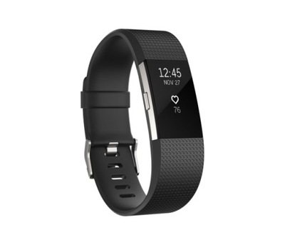 Opaska sportowa Fitbit CHARGE 2 S CZARNA , srebrny