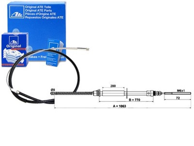 CABLE BRAKES MANUAL CITROEN EVASION JUMPY FIAT  