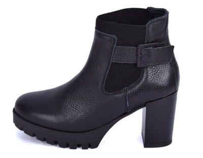 Buty Botki czarne skórzane ONYGO LANA r. 37