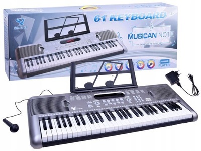 KEYBOARD ORGANY MIKROFON USB 61 KLAWISZ SD-6118