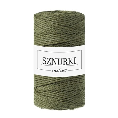 Sznurek OUTLET makrama skręcany 3mm 3PLY awokado