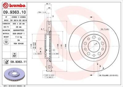 ДИСК ГАЛЬМІВНИЙ ПЕРЕДНЯ UV ALFA ROMEO 159 05-