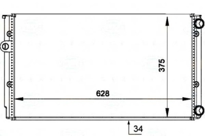 Behr hella радиатор vw golf3/4/vento 1,6-2,0 1,9t фото №1