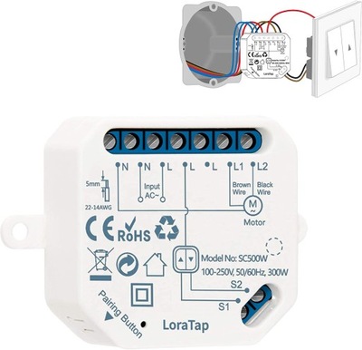 LoraTap WIFI inteligentny przełącznik rolet