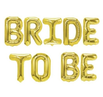 Balony napis Bride to Be złoty Wieczór Panieński