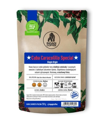 Kawa ziarnista Kuba Caracolillo Special 250 g świeżo palona arabika