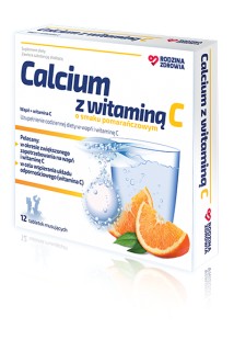 Calcium z witaminą C 12 tabl.mus Rodzina Zdrowia