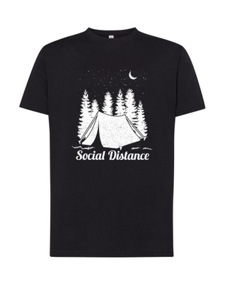 T-shirt DYSTANS SPOŁECZNY - Śmieszna koszulka na biwak tshirt