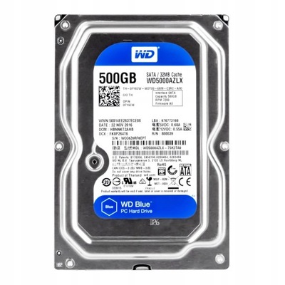 Dysk twardy Western Digital Blue WD5000AZLX 500GB SATA III 3,5"