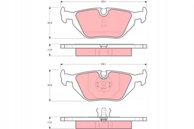 KLOCEK ГАЛЬМІВНИЙ КОМПЛЕКТ. ЗАД BMW 3 (E36), 3 (E46), Z4