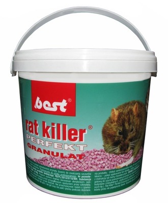 RAT KILLER PERFEKT GRANULKI 1kg na szczury myszy