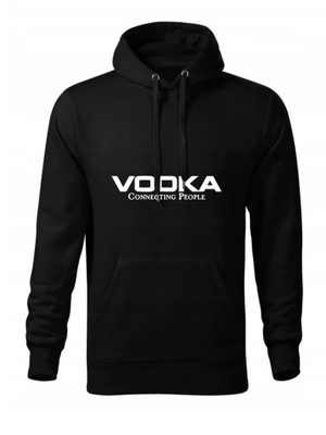 BLUZA Z KAPTUREM VODKA MĘSKA CZARNA M