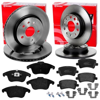 DISCOS ZAPATAS MONDEO MK4 PARTE DELANTERA + PARTE TRASERA BREMBO (SR. 300 302 MM)  