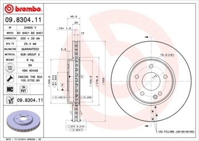 DISCO FRENOS PARTE DELANTERA CHRYSLER MERCEDES 2104211212  