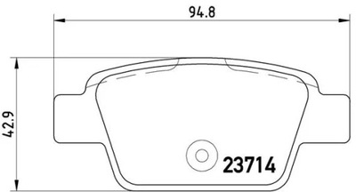 P 23 080 КОЛОДКИ HAM. FIAT BRAVO ЗАДНІЙ