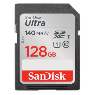 Karta pamięci SD Sandisk SDXC Ultra 128GB 140MB/s V30 UHS-I U3