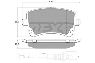 TOMEX BRAKES ZAPATAS DE FRENADO VW T5 03-15 PARTE TRASERA CON CZUJ.  