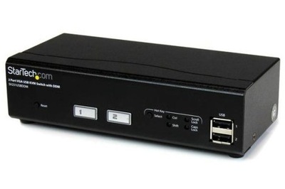 PRZEŁĄCZNIK 2-PORTOWY KVM VGA USB Z KABLEM DDM USB